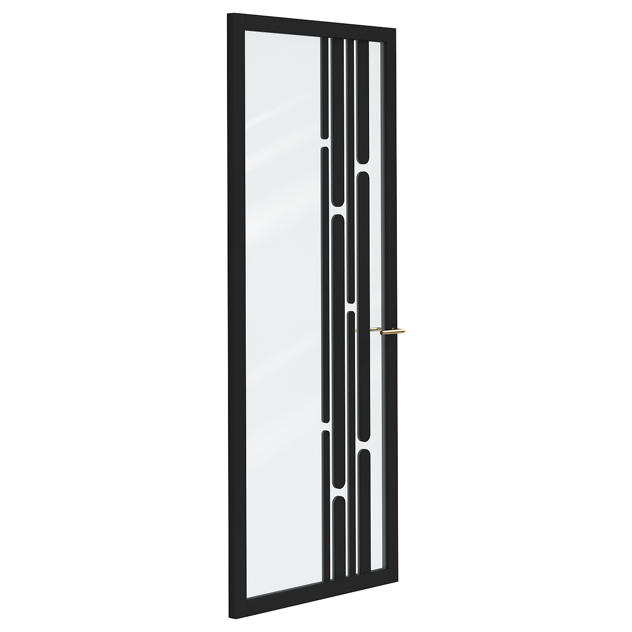 Binnendeur Skantrae SSL 14524 Blank Glas Zwart Gelakt